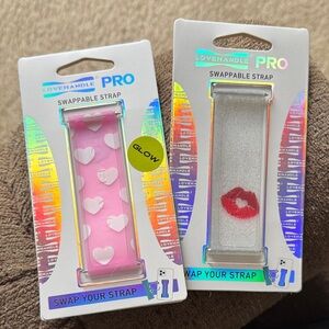 LoveHandle Pro Swappable Straps - Pink Hearts and Silver Lips